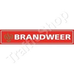 Autobord BRANDWEER & LOGO magneet 50x10cm